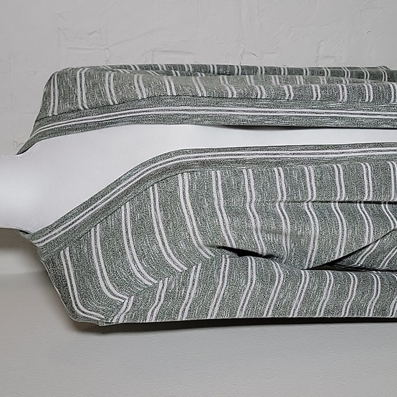 MIX by 41Hawthorn Striped Open Front Cardigan Sweater XL Green White Long Sleeve - Picture 6 of 13